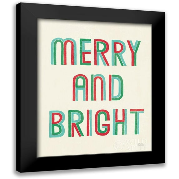 Marshall, Laura 20x24 Black Modern Framed Museum Art Print Titled - Christmas Sentiments I