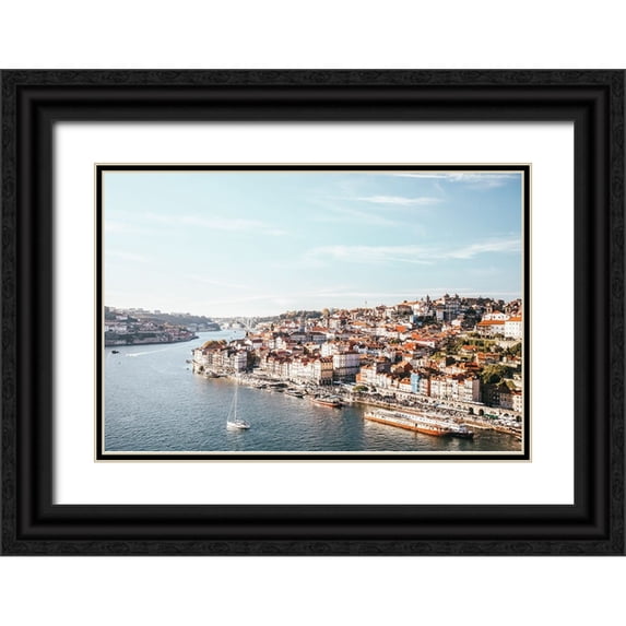 Marshall, Laura 24x17 Black Ornate Wood Framed with Double Matting Museum Art Print Titled - Porto II