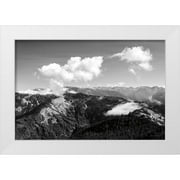 Marshall, Laura 24x17 White Modern Wood Framed Museum Art Print Titled - Olympic Mountains II