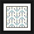 thumbnail image 1 of Marshall, Laura 26x26 Black Ornate Wood Framed with Double Matting Museum Art Print Titled - Garden Getaway Pattern XIV, 1 of 4