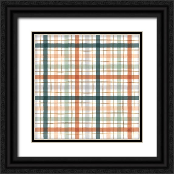 Marshall, Laura 26x26 Black Ornate Wood Framed with Double Matting Museum Art Print Titled - Spring Blooms Pattern V