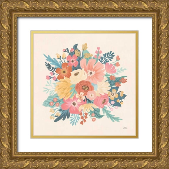 Marshall, Laura 26x26 Gold Ornate Wood Framed with Double Matting Museum Art Print Titled - Under the Sea X