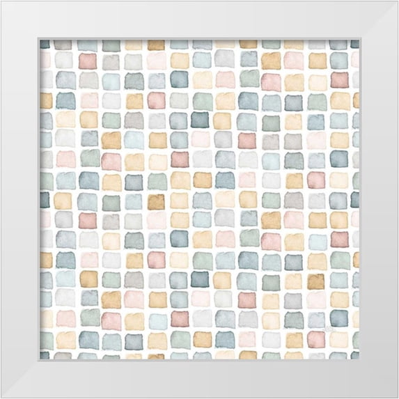 Marshall, Laura 26x26 White Modern Wood Framed Museum Art Print Titled - World Traveler Pattern IV
