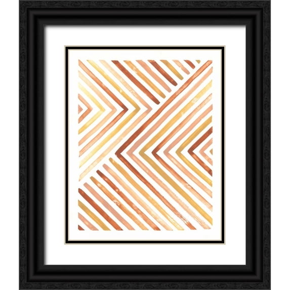 Marshall, Laura 26x32 Black Ornate Wood Framed with Double Matting Museum Art Print Titled - Desert Sunset I
