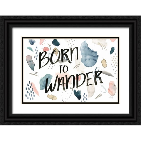 Marshall, Laura 32x23 Black Ornate Wood Framed with Double Matting Museum Art Print Titled - April Showers Inspiration VI