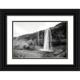 thumbnail image 1 of Marshall, Laura 32x23 Black Ornate Wood Framed with Double Matting Museum Art Print Titled - Seljalandsfoss, 1 of 4