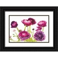 thumbnail image 1 of Marshall, Laura 32x23 Black Ornate Wood Framed with Double Matting Museum Art Print Titled - Spring Ranunculus III, 1 of 4