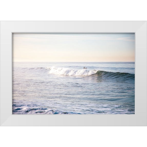 Marshall, Laura 32x23 White Modern Wood Framed Museum Art Print Titled - Santa Monica Beach IV
