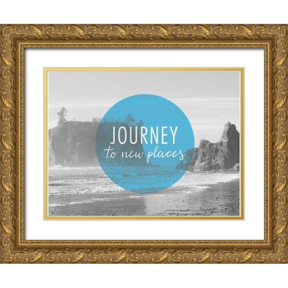Marshall, Laura 32x25 Gold Ornate Wood Framed with Double Matting Museum Art Print Titled - Bold Adventures V v2