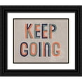 thumbnail image 1 of Marshall, Laura 32x26 Black Ornate Wood Framed with Double Matting Museum Art Print Titled - Retro Words II Gray Crop, 1 of 4