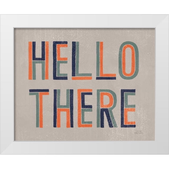 Marshall, Laura 32x26 White Modern Wood Framed Museum Art Print Titled - Retro Words III Gray Crop