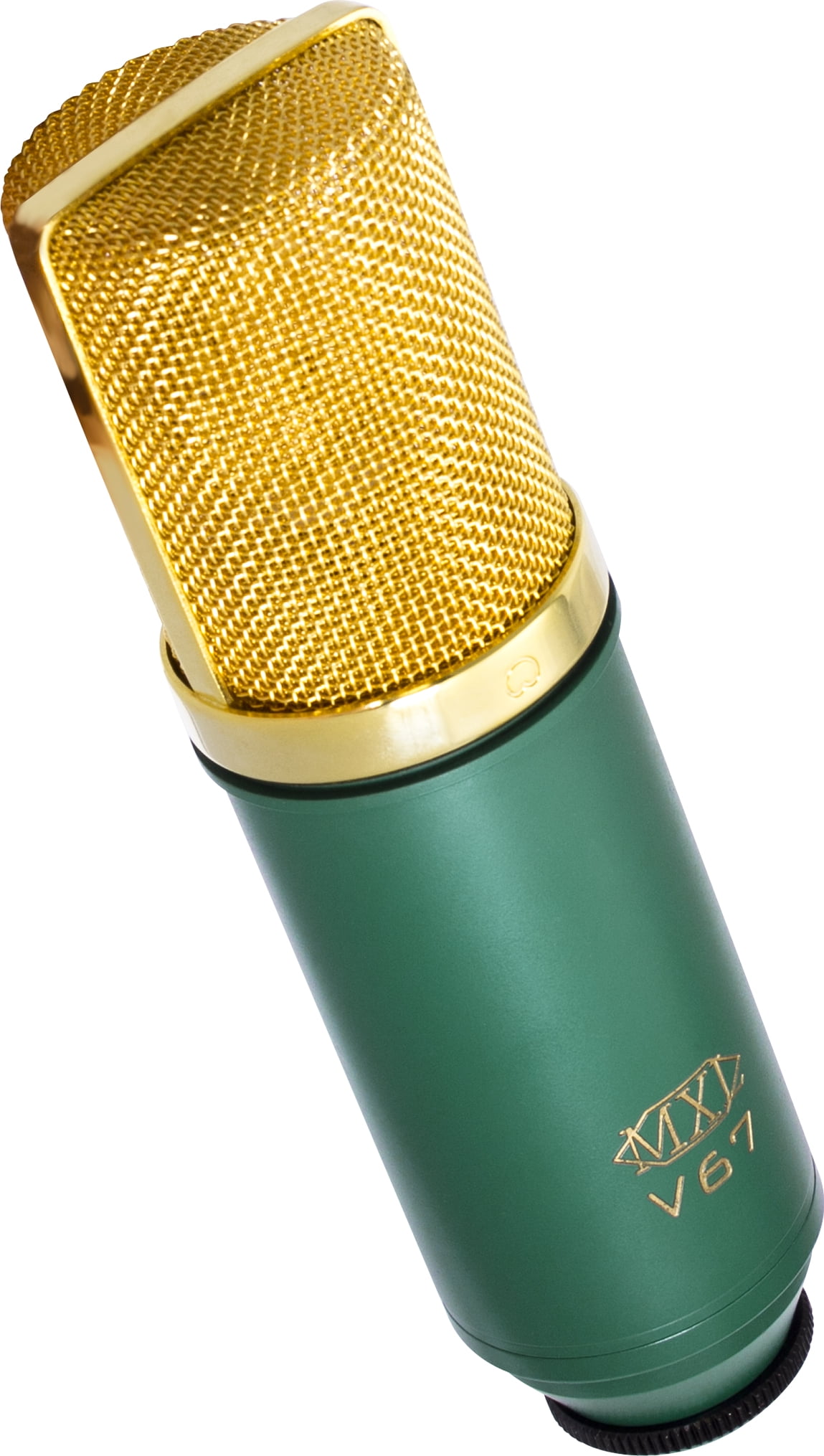 MXL V67G Plug-in Condenser Microphone, Green, Gold