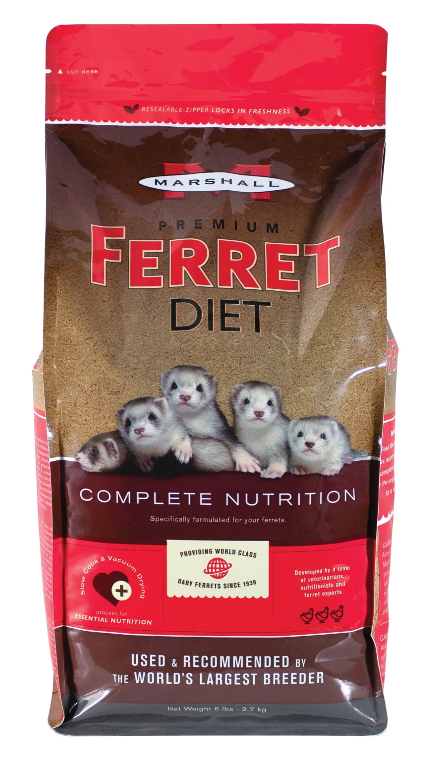 Marshall Pet Products 101335 6 lbs Premium Ferret Diet Food