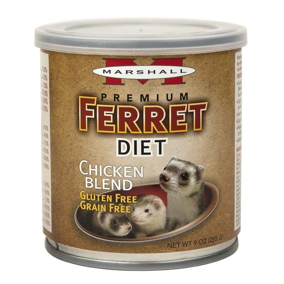 Marshall Premium Ferret Diet Canned Food Chicken Blend 9 oz.