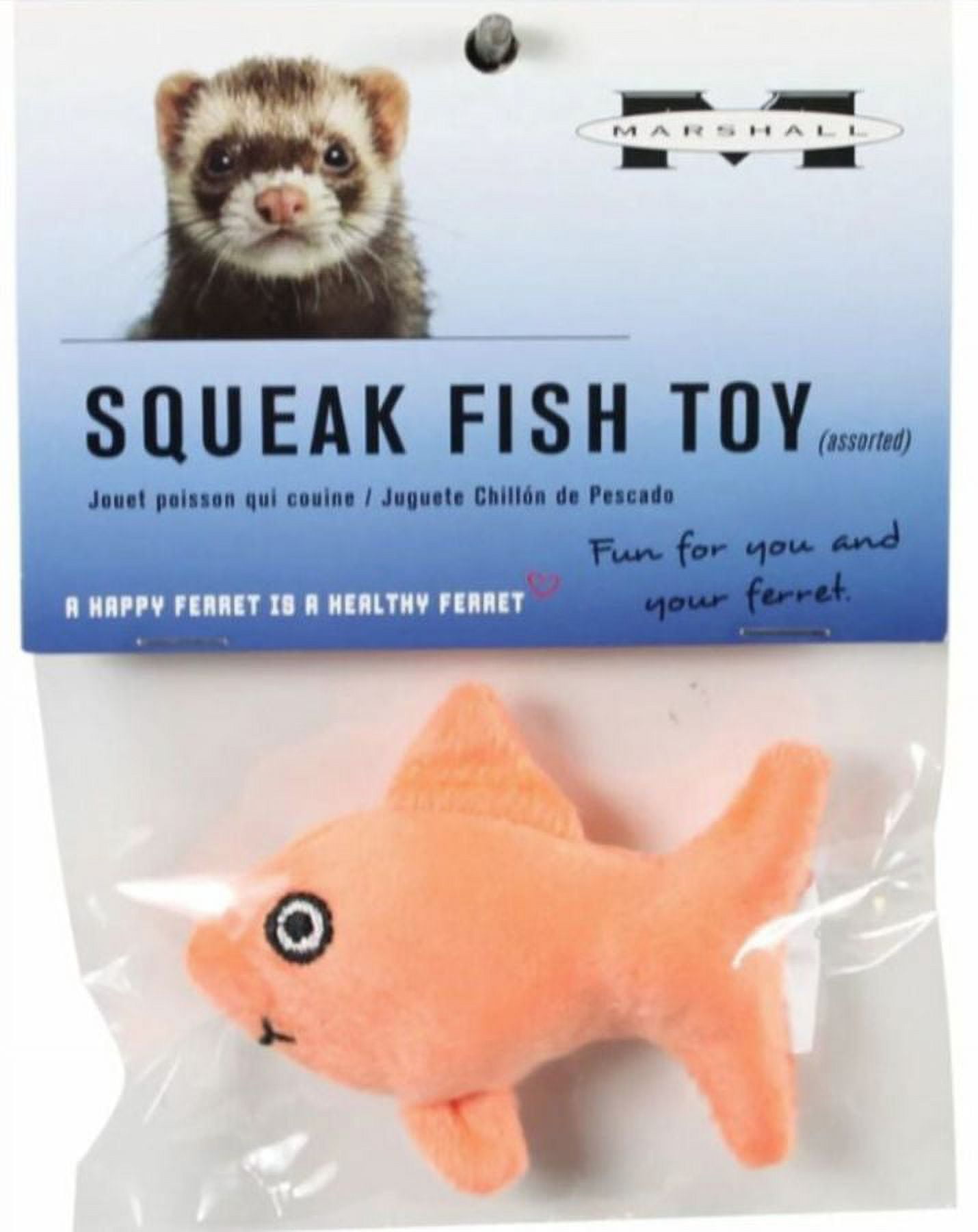 Marshall Squeak Fish Plush Toy for Ferrets [Small Pet, Toys & Play