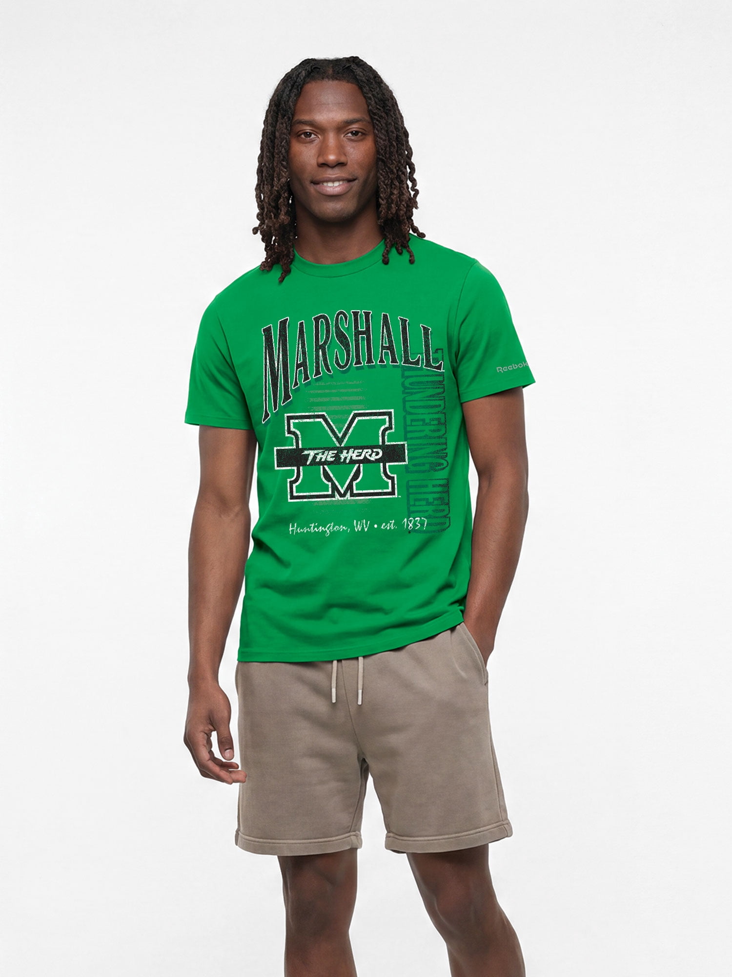 Marshall Thundering Herd Reebok Mens Crew Neck Short Sleeve T-Shirt