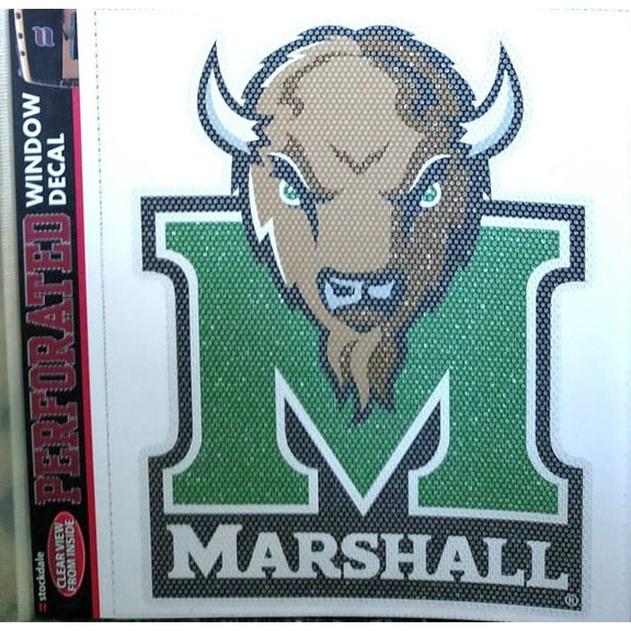 Marshall Thundering Herd SD Medium 8" Perforated Auto Window Film Decal University of