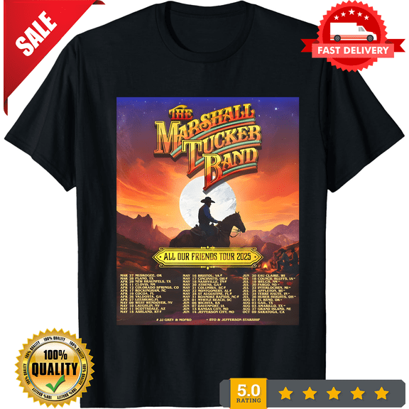 Marshall Tucker Band All Our Friends Tour T Shirt Full Size S-5XL ET1060, LIMITED EDITION-TH66469