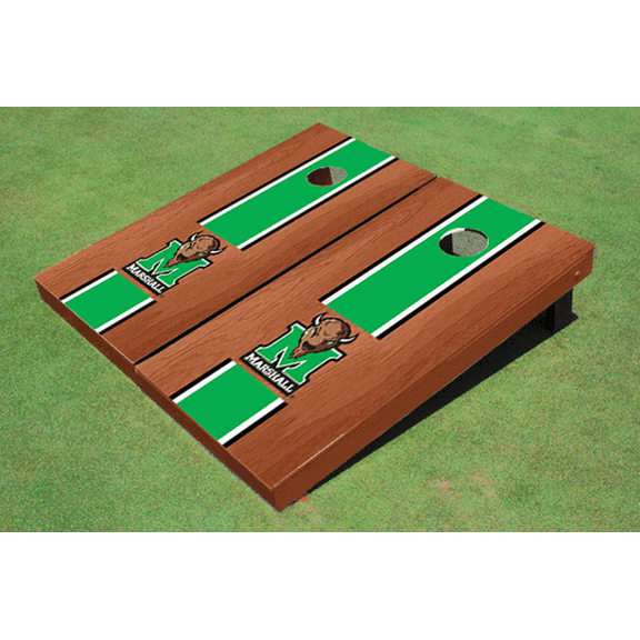Marshall University Green Rosewood Matching Long Stripe Cornhole Boards