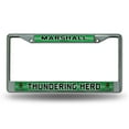thumbnail image 1 of Marshall University NCAA Thundering Herd Standard Size Chrome License Plate Frame - It Sparkles! - Let's Go!, 1 of 6