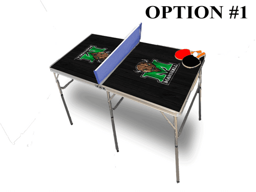 Marshall University Portable Table Tennis Ping Pong Folding Table w/Accessories