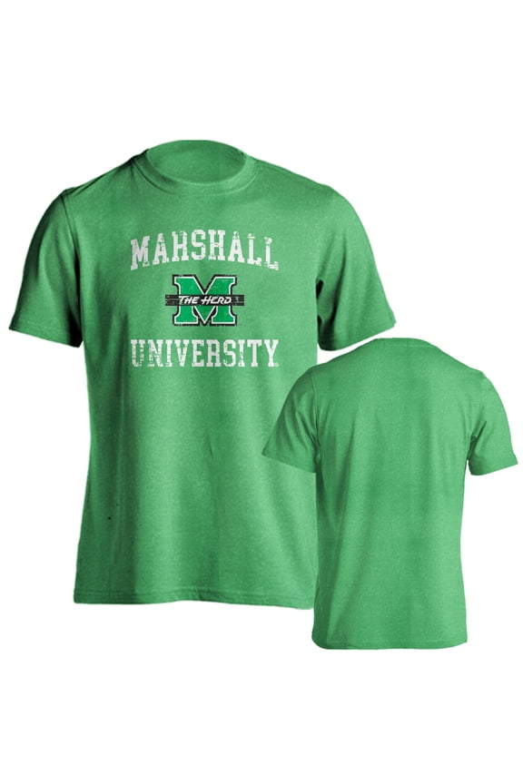 Marshall University Thundering Herd Distressed Retro Short Sleeve T-Shirt