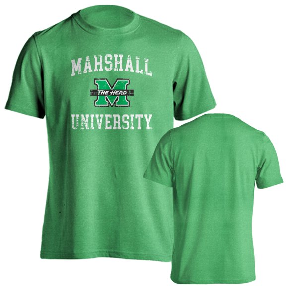 Marshall University Thundering Herd Distressed Retro Short Sleeve T-Shirt