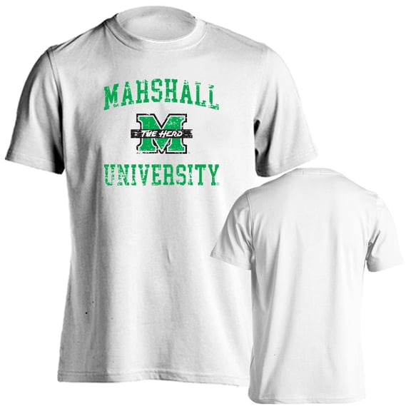 Marshall University Thundering Herd Distressed Retro Short Sleeve T-Shirt