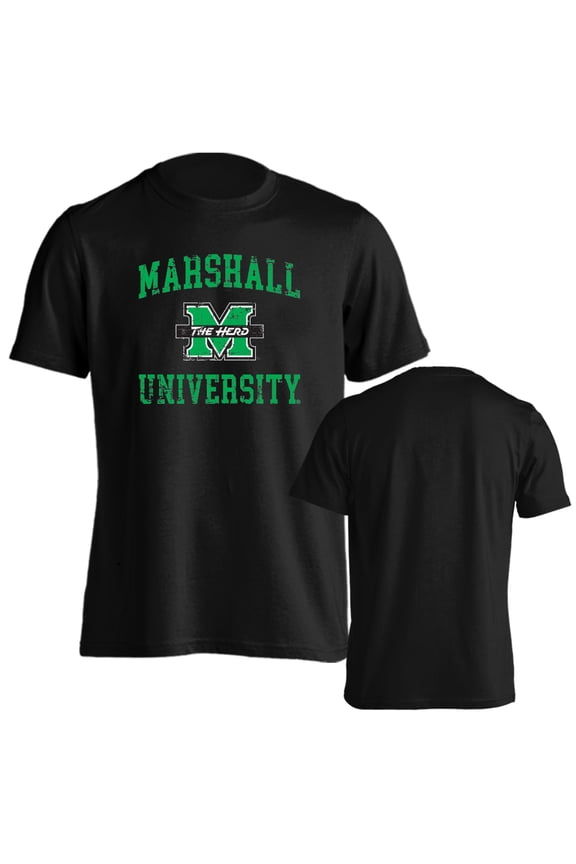 Marshall University Thundering Herd Distressed Retro Short Sleeve T-Shirt