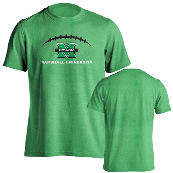 Marshall University Thundering Herd Football Laces Out Football Logo Short Sleeve T-Shirt