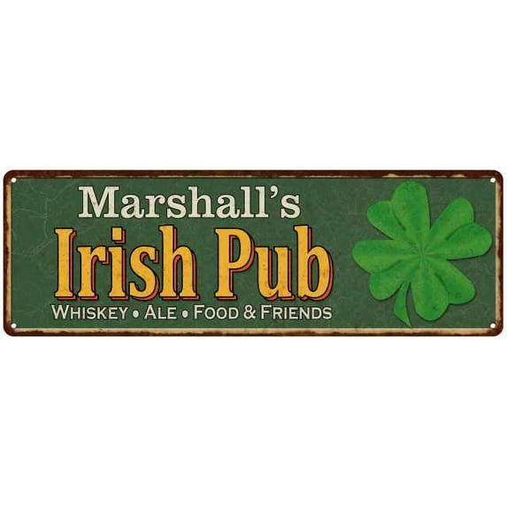 Marshall's Irish Pub Sign Bar Man Cave 6x18 206180010477