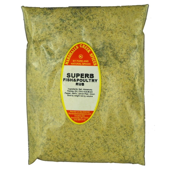 Marshalls Creek Spices (3 pack) SUPERB FISH AND POULTRY RUB REFILL 13 oz