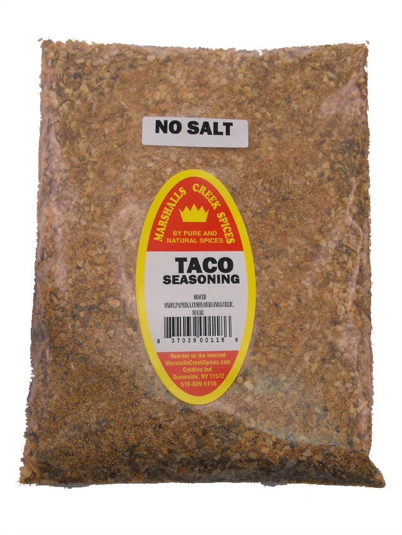 Marshalls Creek Spices Taco Seasoning No Salt Refill, 11 Oz 