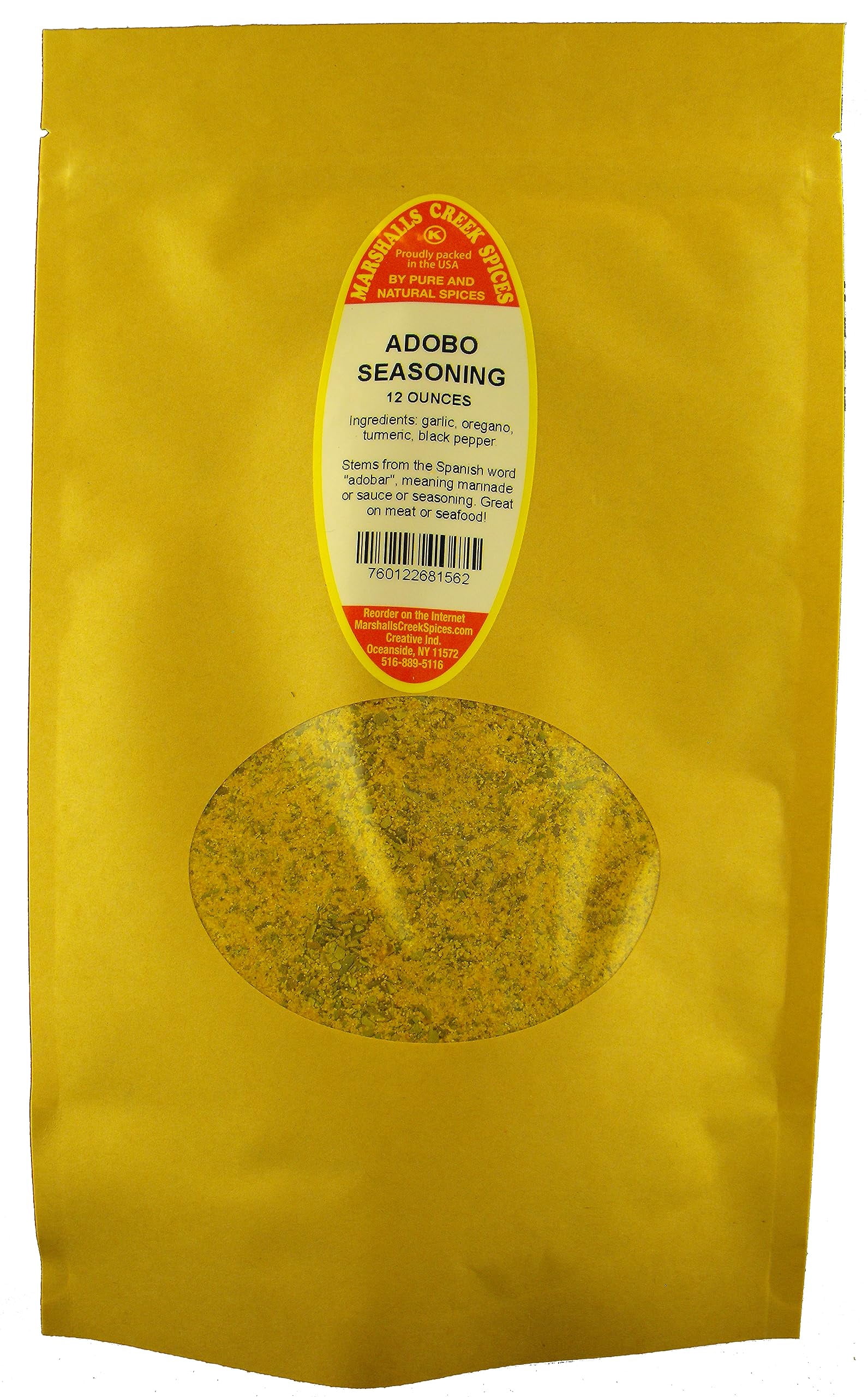Marshalls Creek Spices ADOBO DHF10 SEASONING NO SALT 12 ounce ECO