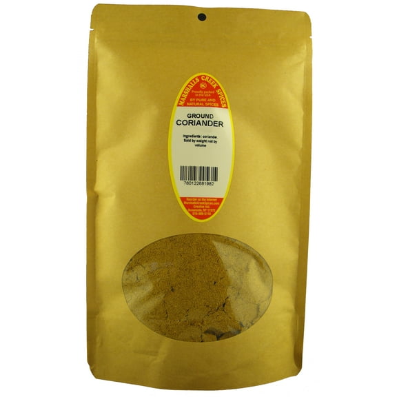 Marshalls Creek Spices CORIANDER GROUND 8 oz. Kraft Stand Up Pouch ECO Friendly Recyclable Mailer