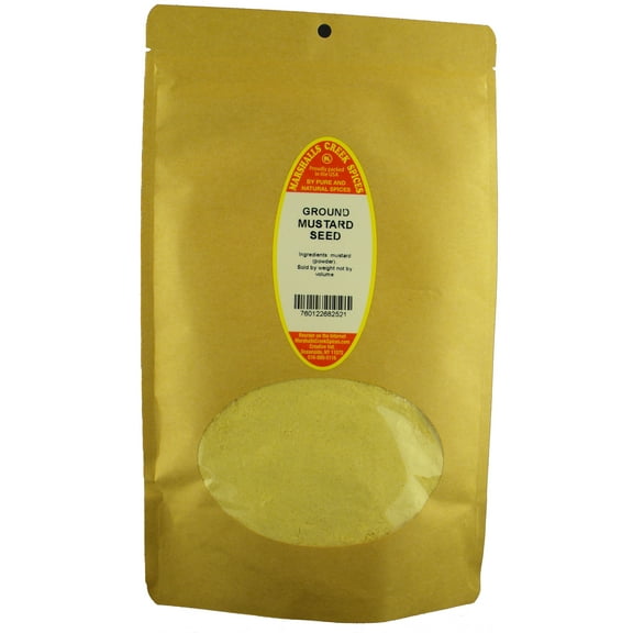 Marshalls Creek Spices MUSTARD GROUND 8 oz. Kraft Stand Up Pouch ECO Friendly Recyclable Mailer