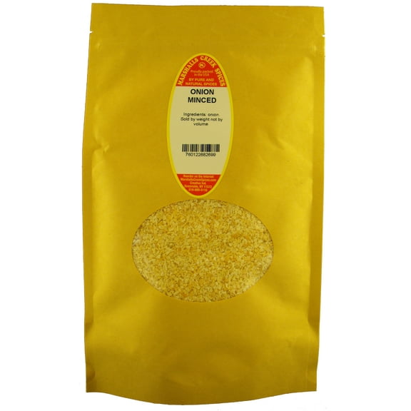 Marshalls Creek Spices ONION MINCED REFILL 8 oz. Kraft Stand Up Pouch ECO Friendly Recyclable Mailer