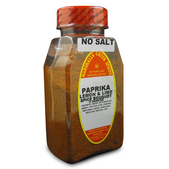 Marshalls Creek Spices PAPRIKA LEMON & LIME SPICE BOUQUET, NO SALT 6 ounce