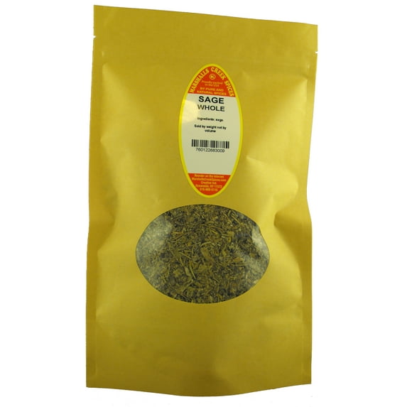 Marshalls Creek Spices SAGE WHOLE 3 oz. Kraft Stand Up Pouch ECO Friendly Recyclable Mailer