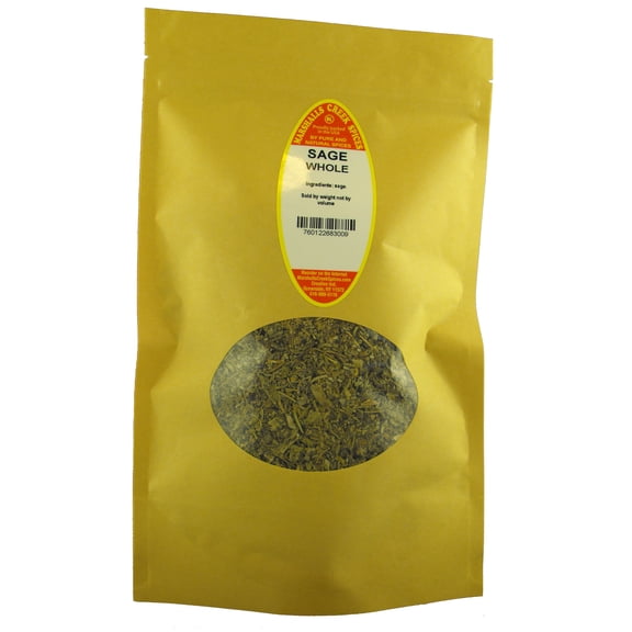 Marshalls Creek Spices SAGE WHOLE 3 oz. Kraft Stand Up Pouch ECO Friendly Recyclable Mailer