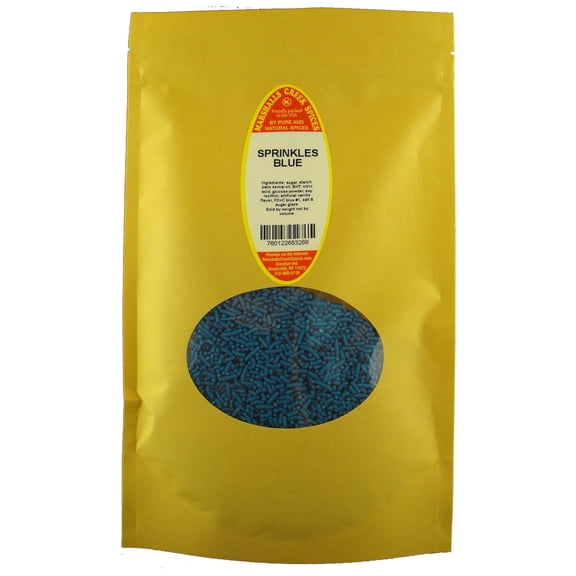 Marshalls Creek Spices SPRINKLES BLUE 10 oz. Kraft Stand Up Pouch ECO Friendly Recyclable Mailer