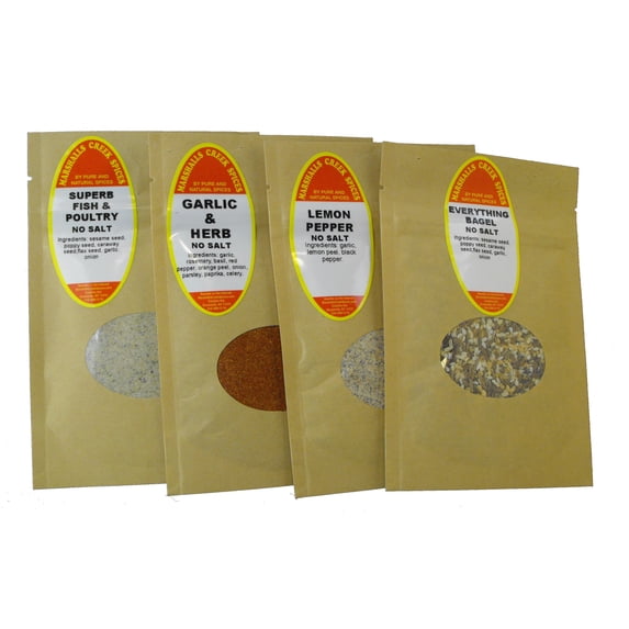Marshalls Creek Spices Sample Pack - The "Classics" without the Salt. No Salt!