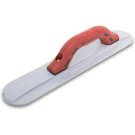 MARSHALLTOWN 143D, Round End Magnesium Hand Float, 16 x 3-1/8 inch Concrete Float With DuraSoft Handle