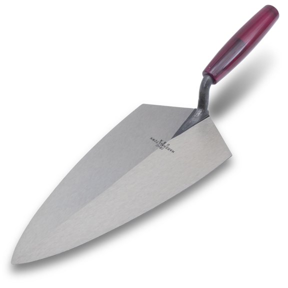 MARSHALLTOWN 19P10.5 Philadelphia Brick Trowel, 10.5 x 5.25 Inch Masonry Finishing Tool with Plastic Handle, Made in the USA