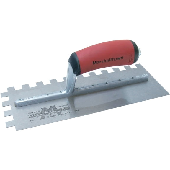 Marshalltown 4.5 in. W x 11 in. L Carbon Steel Square Notch Trowel 1 pc.