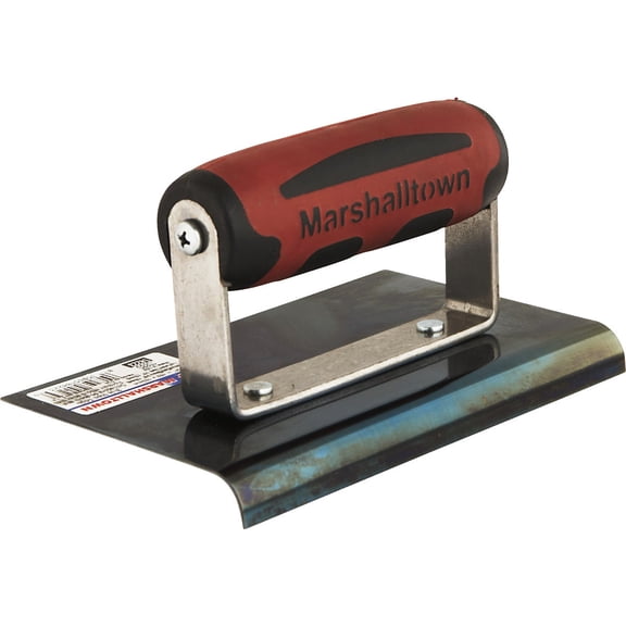 Marshalltown 158BD Blue Steel Concrete Edger 6 x 4 in 3/8 in Radius 1/2 in Lip