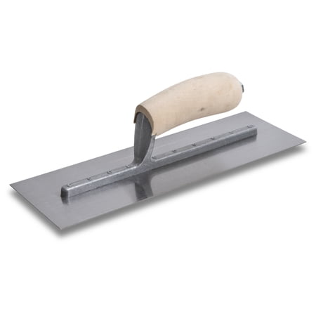 MARSHALLTOWN FT363 Finishing Trowel, Curved Wood Handle, 14 x 4 Inch