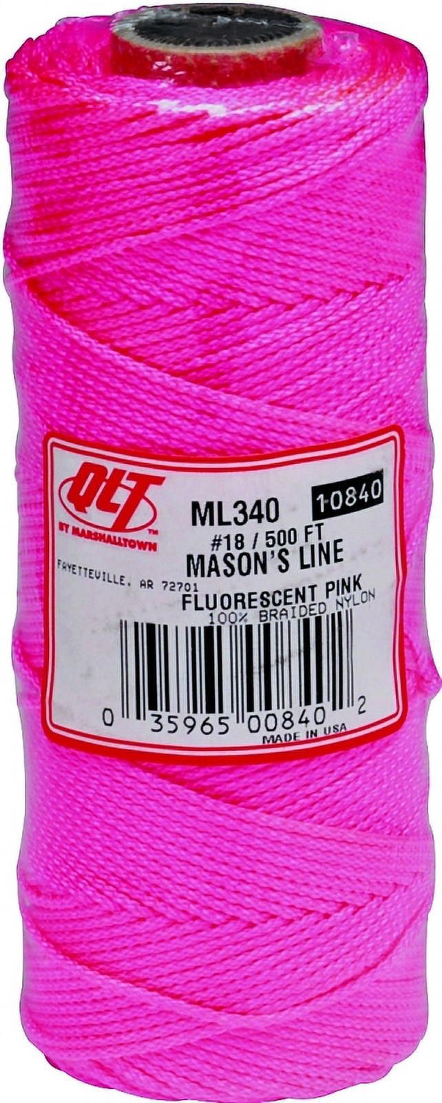 Marshalltown ML340 Mason Line 150 lb Chalk 500 ft L Line Fluorescent
