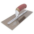 thumbnail image 1 of MARSHALLTOWN PB1GSD 11 x 4 1/2 inch Golden Stainless Steel PermaShape Finishing Trowel, Broken-In Style, DuraSoft Handle, for Masonry, Concrete, Brick Laying, 1 of 5