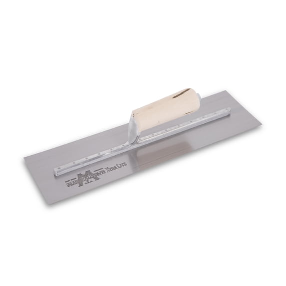 MARSHALLTOWN MX66 16 x 4 inch High Carbon Steel Finishing Trowel, Straight Wood Handle, for Masonry, Concrete, Brick Laying